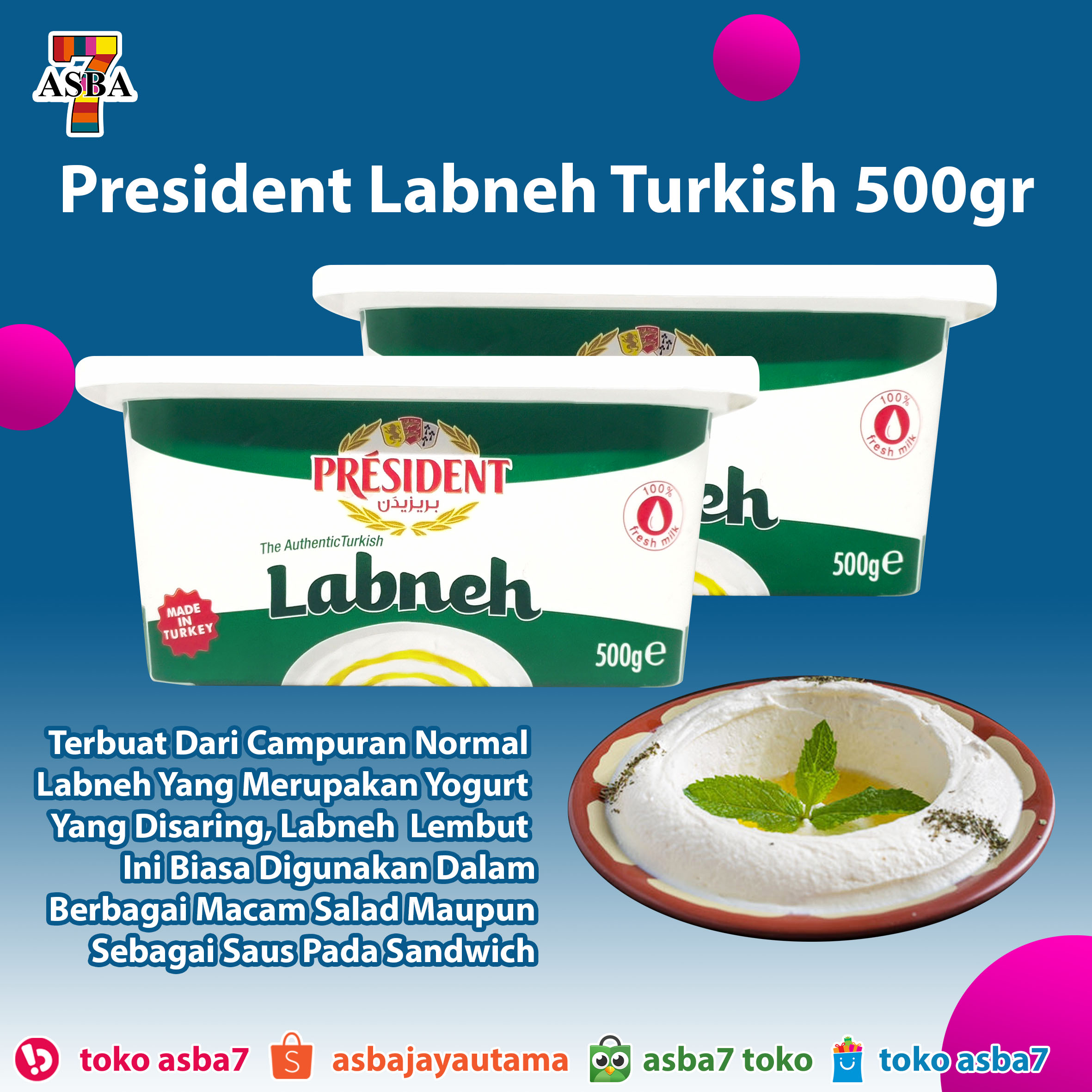President Labneh Turkish 500gr – Asba Jaya Berkah