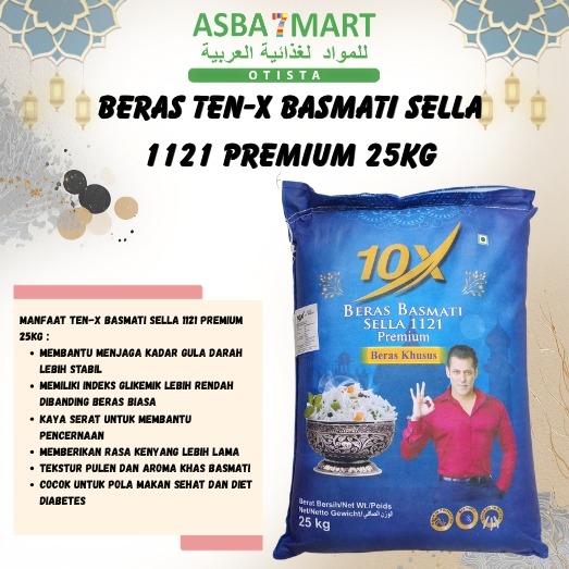 BERAS TEN-X BASMATI SELLA 1121 PREMIUM 25KG