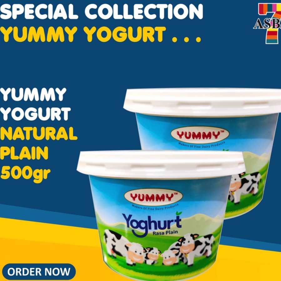 YUMMY YOGHURT NATURAL PLAIN 500ML
